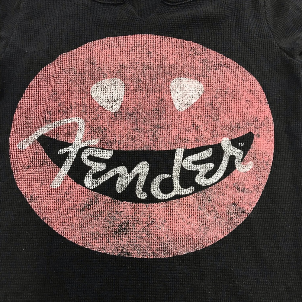 Lucky Brand Fender Smiley Face Long Sleeve Shirt